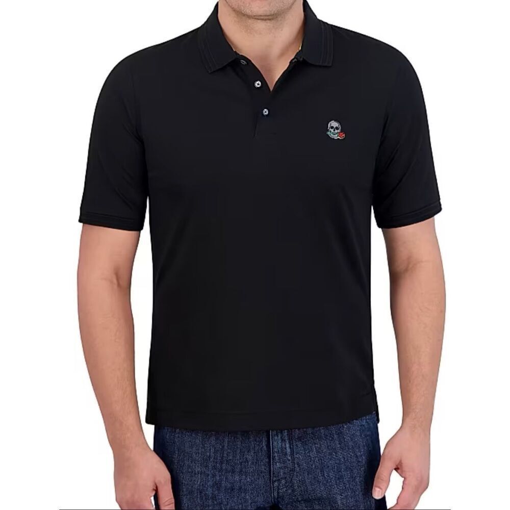 Robert Graham The Player Cotton Polo skull Shirt, med $110 F13